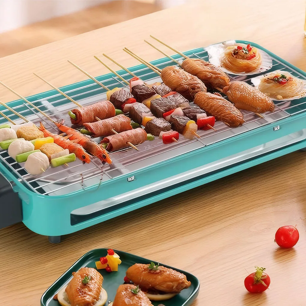 

Small Dining Table Barbecue Grill With Six Level Temperature Control Easy To Clean Fire Control As shown EU Plug