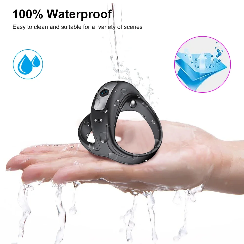 Vibrating Cock Ring Penis Ring for Man Male Chastity Ejaculation Delay Couple Vibrator Rings Penisring Adult Goods for Men - Image 6