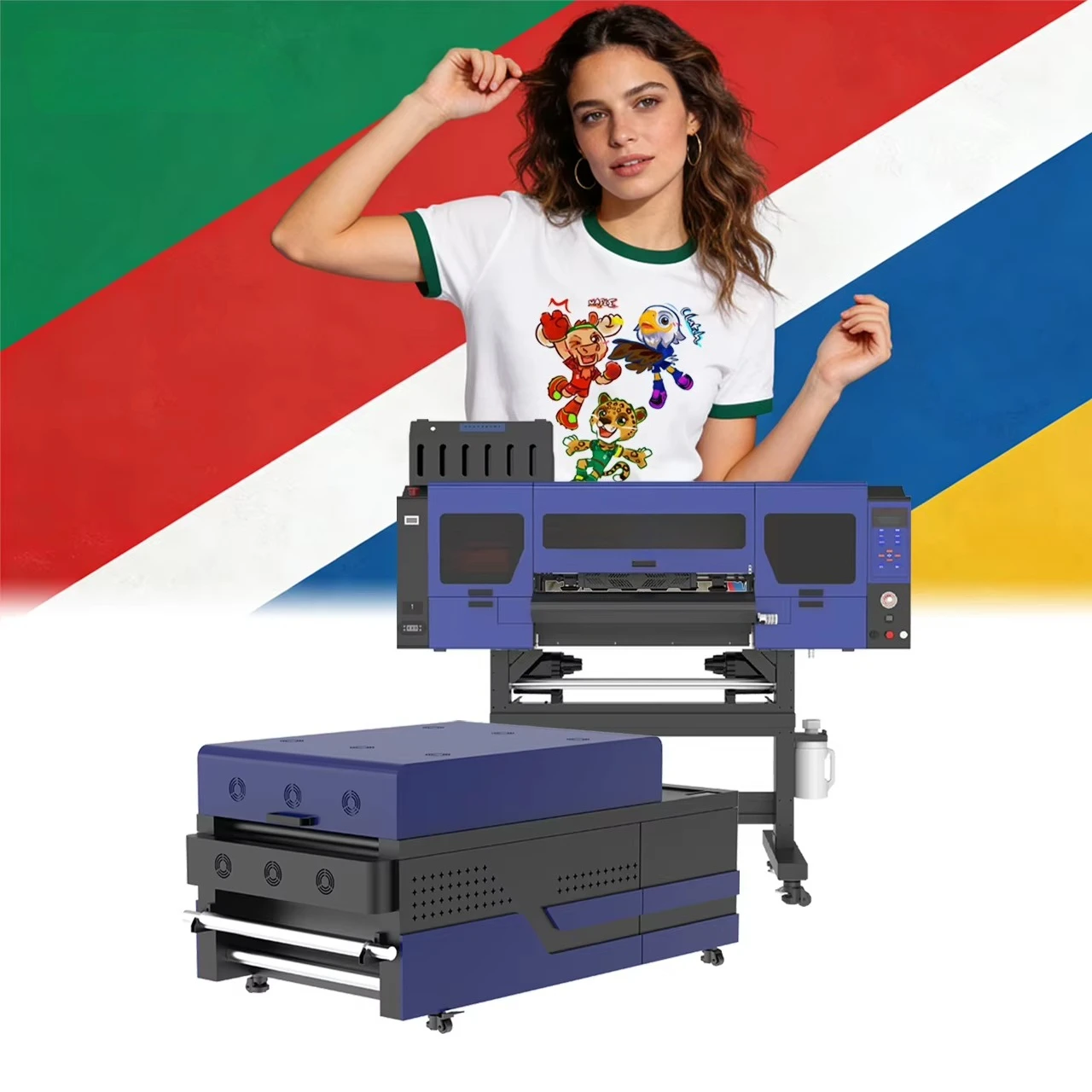 70-4 60cm DTF Printer 4 Heads I3200 High Speed Digital Textile Printer