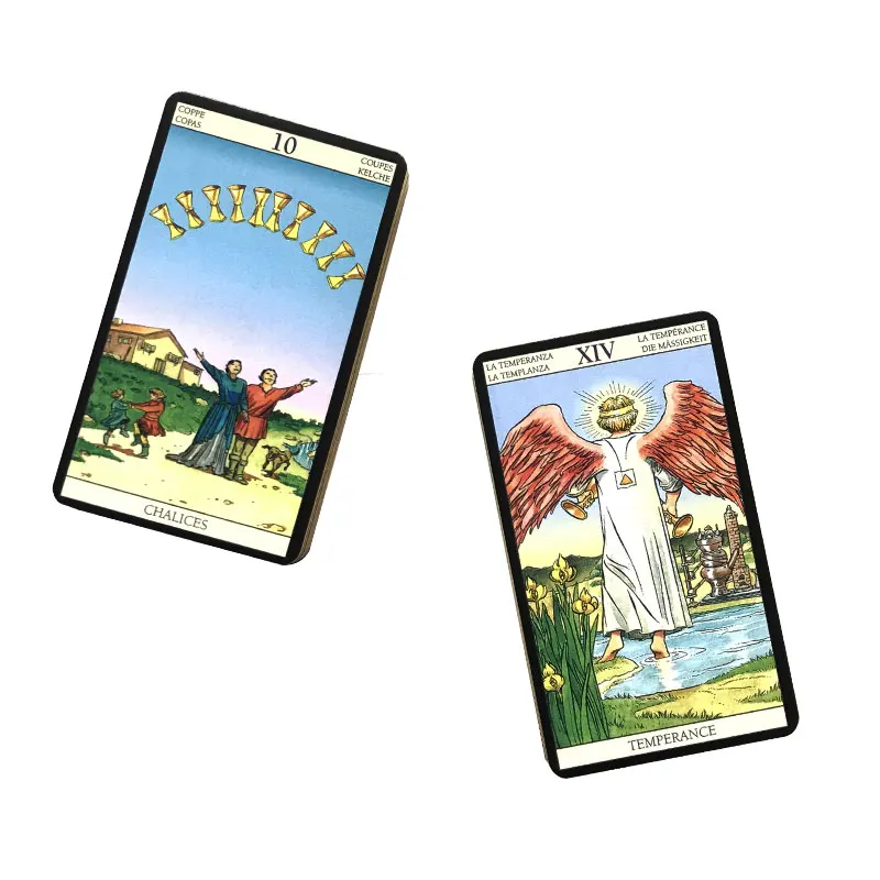 Cartão de Tarot Dourado em Tin Box, Destino Adivinhação, Family Party Game, Fate Rider, Variedade de Estanho, Opções de Tarot Dourado