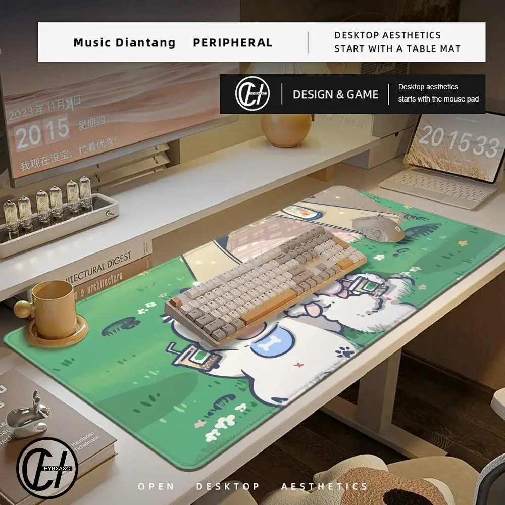 MousePad Cute Rabbit Animal Mouse Pad Kawaii Desk Mat Office Accessories Light Mousepad Pc Gamer Cabinet Mausepad