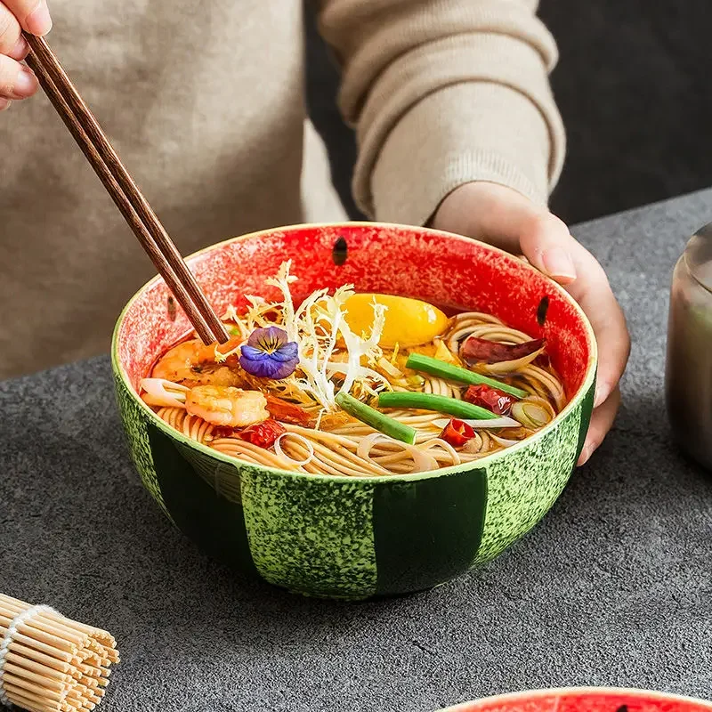 nstant noodle bowl hand-painted by Internet celebrities, cute wind eating bowl, single high-value noodle bowl soup bowl
