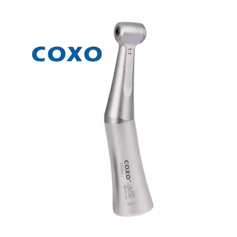 COXO CX235-C1-1 Dental Handstück Air Turbine Externe Kanal Contra Winkel 1:1 Zahn Reinigung Maschine Bleaching Ausrüstung