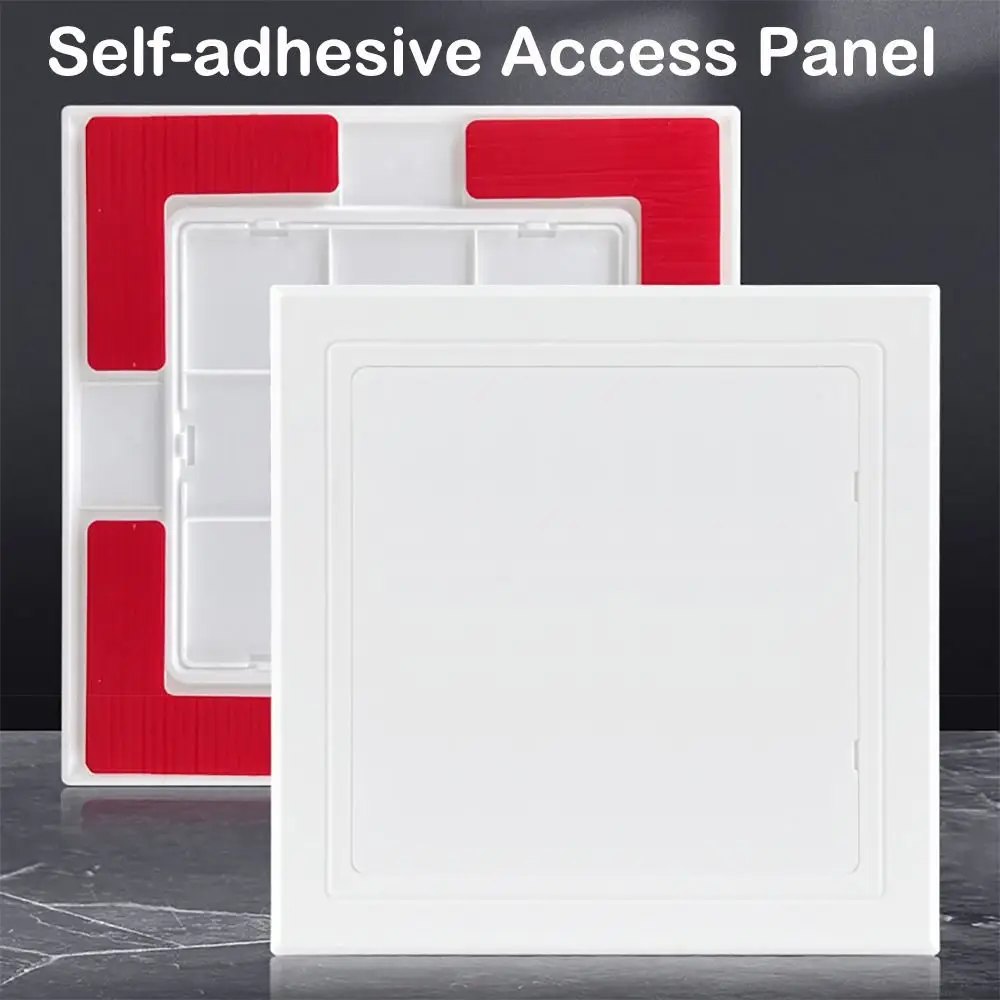 Inspection Port Self-adhesive Access Panel Door Plastic Removable Inspection Hole White Hinged Access Hatch Doors Wall Ceiling