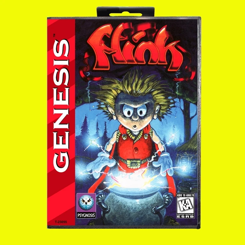 Flink MD Game Card 16 Bit with US Box for Sega Megadrive Genesis Video Game Console Cartridge