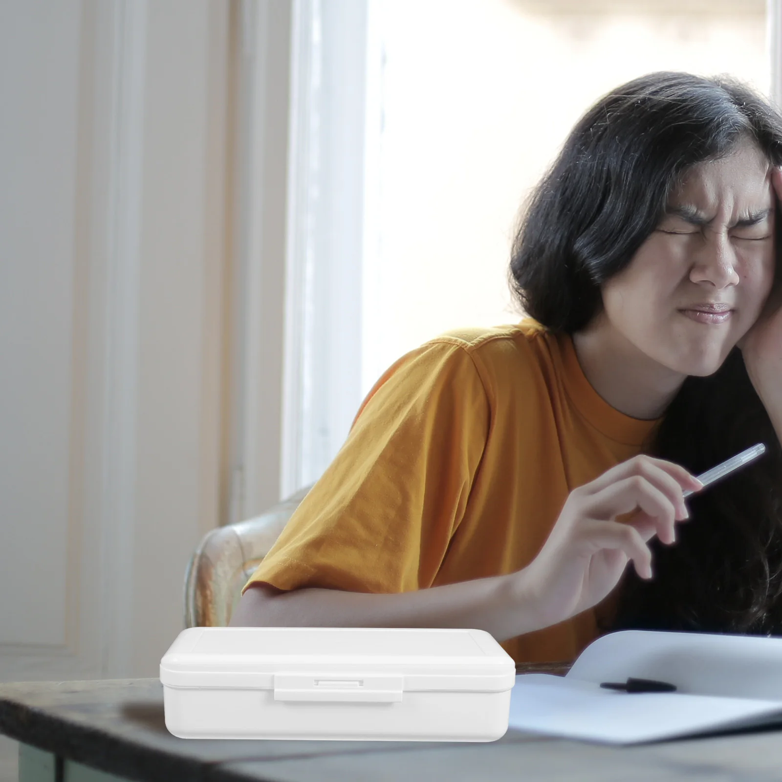 

Plastic Pencil Box Transparent Large Storage Capacity for Pencils Pens Markers Watercolor Art Supplies Portable Stationery