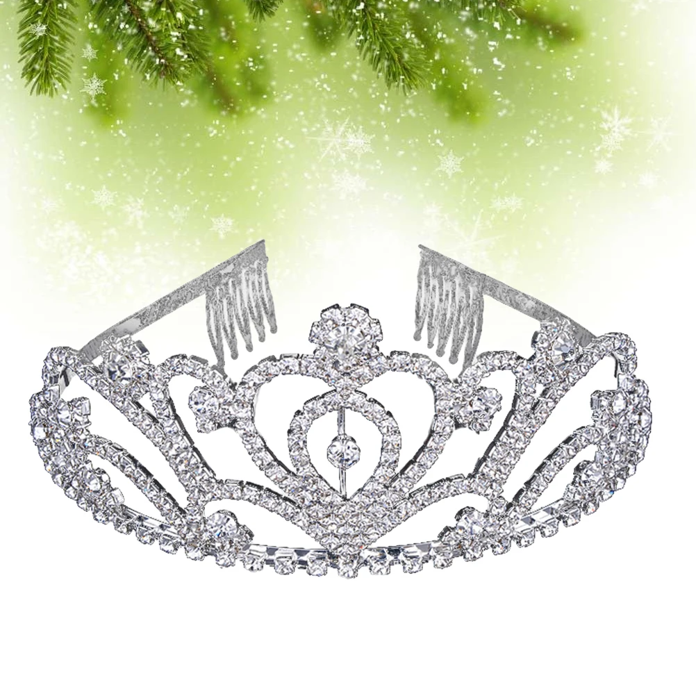 

Crown Hair Bridal Crown Rhinestone Hoop Headb Women Bride Bridal European Style Fashion Love Heart Decorations