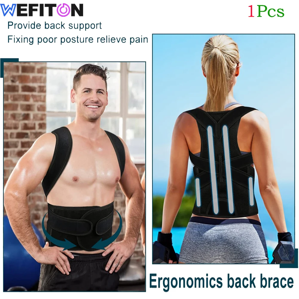 1Pcs Posture Corrector for Women Men,Adjustable Breathable Back Straightener,Back Brace for Clavicle Support,Provids Pain Relief