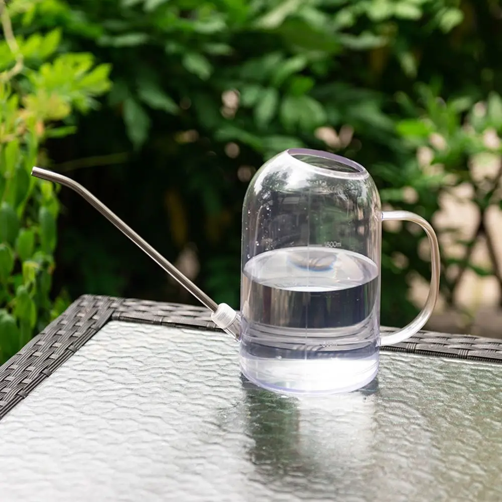 Multicolor Long Mouthed Watering Kettle Stainless Tube 2L Watering Can Large Capacity Semi-transparent Garden Tool