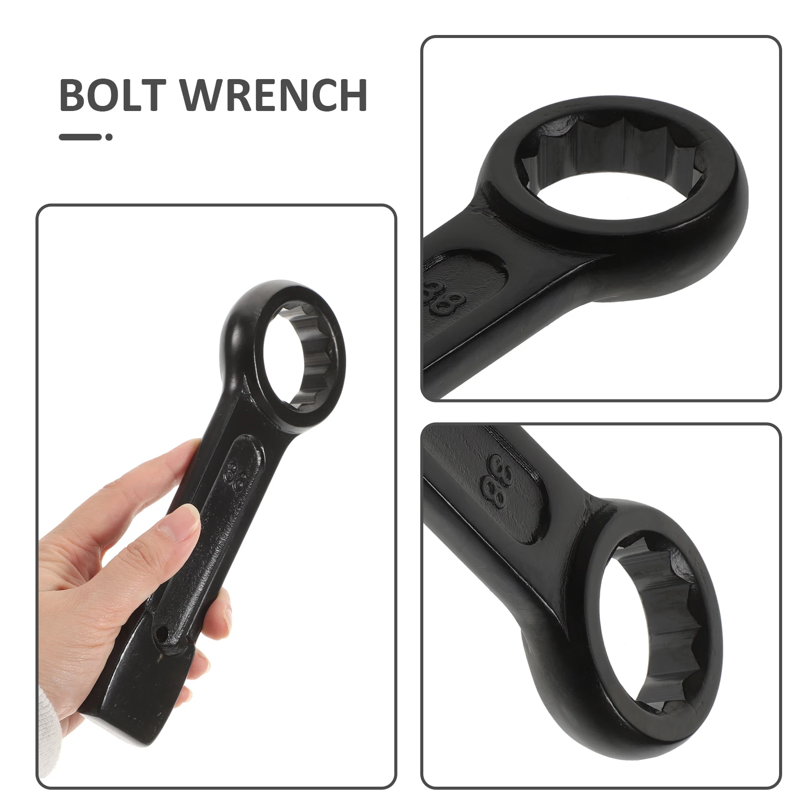 

38Mm Offset Ratchet Wrench Heavy Duty Hand Tool Forged Steel for Small Spaces Car Repair Home Decoration Maintenance Use