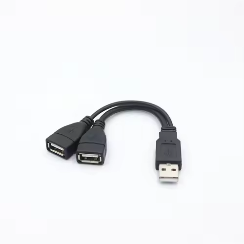 1 Male Plug To 2 Female Socket USB 2.0 Extension Line Data Cable Power Adapter Converter Splitter USB 2.0 Cable 15/30cm - Image 3