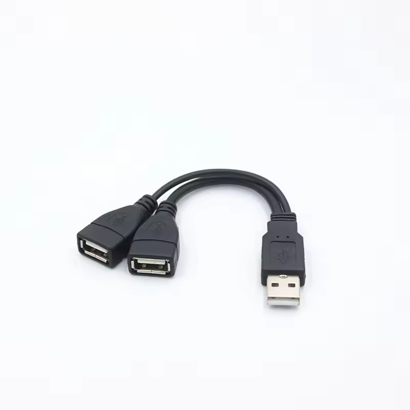 1 Male Plug To 2 Female Socket USB 2.0 Extension Line Data Cable Power Adapter Converter Splitter USB 2.0 Cable 15/30cm - Image 3
