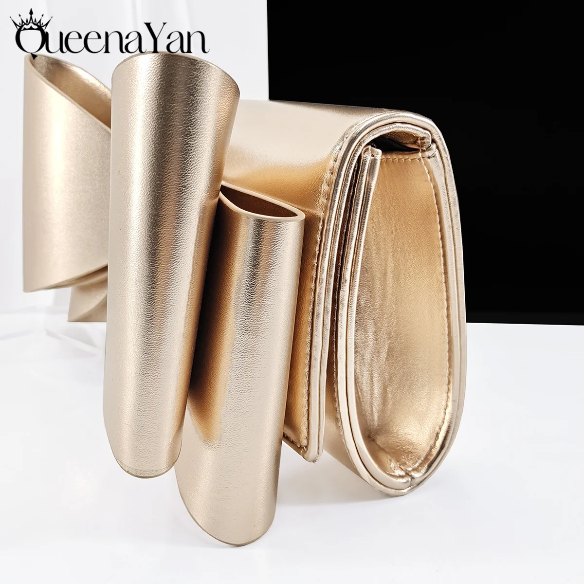 Queena Yan 2025 Summer New Design Special Italian Women Heel Shoes and Bag Set Royal Blue Color Comfortable Heels With Rhineston view 2