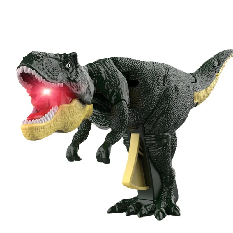 1pc 28cm Pressing Dinosaur, Tyrannosaurus Rex Toy, Head Swinging, Biting, Fury Tyrannosaurus Rex- Funny Toy, Male & Female Gift