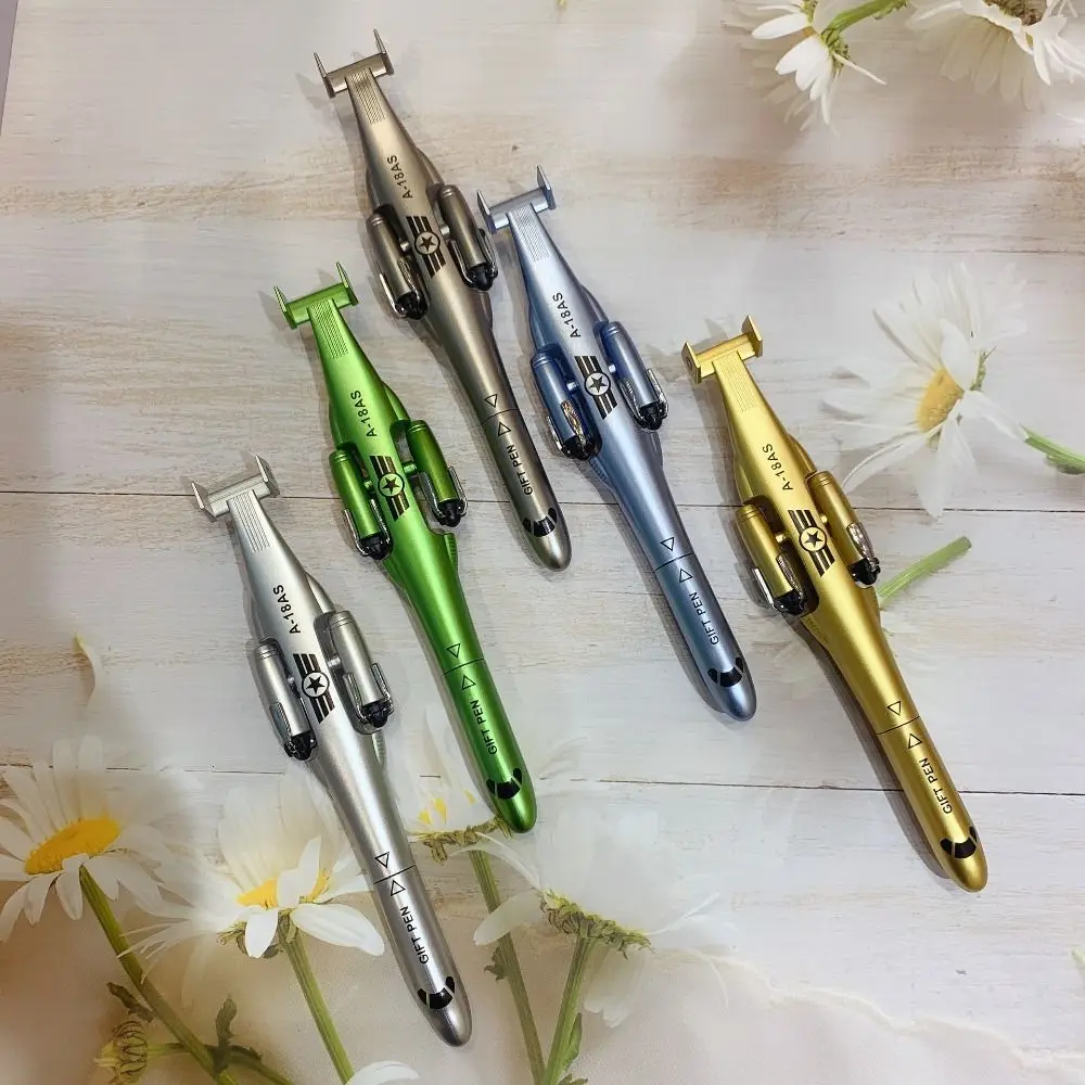 Vintage Flugzeug-Gelstift Modischer Entspannungs-Drehstift Lustiger Faltbarer Unterschriftenstift Kindertagsgeschenk – Detail 3