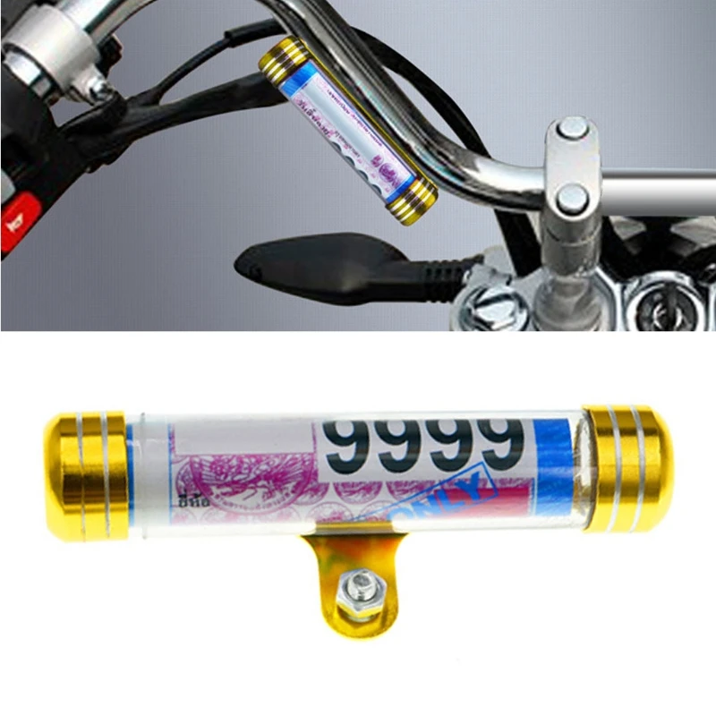 

Waterproof Universal Motorcycle Motorbike Tube Tax Disc Registration Label Stand Holder for Scooter