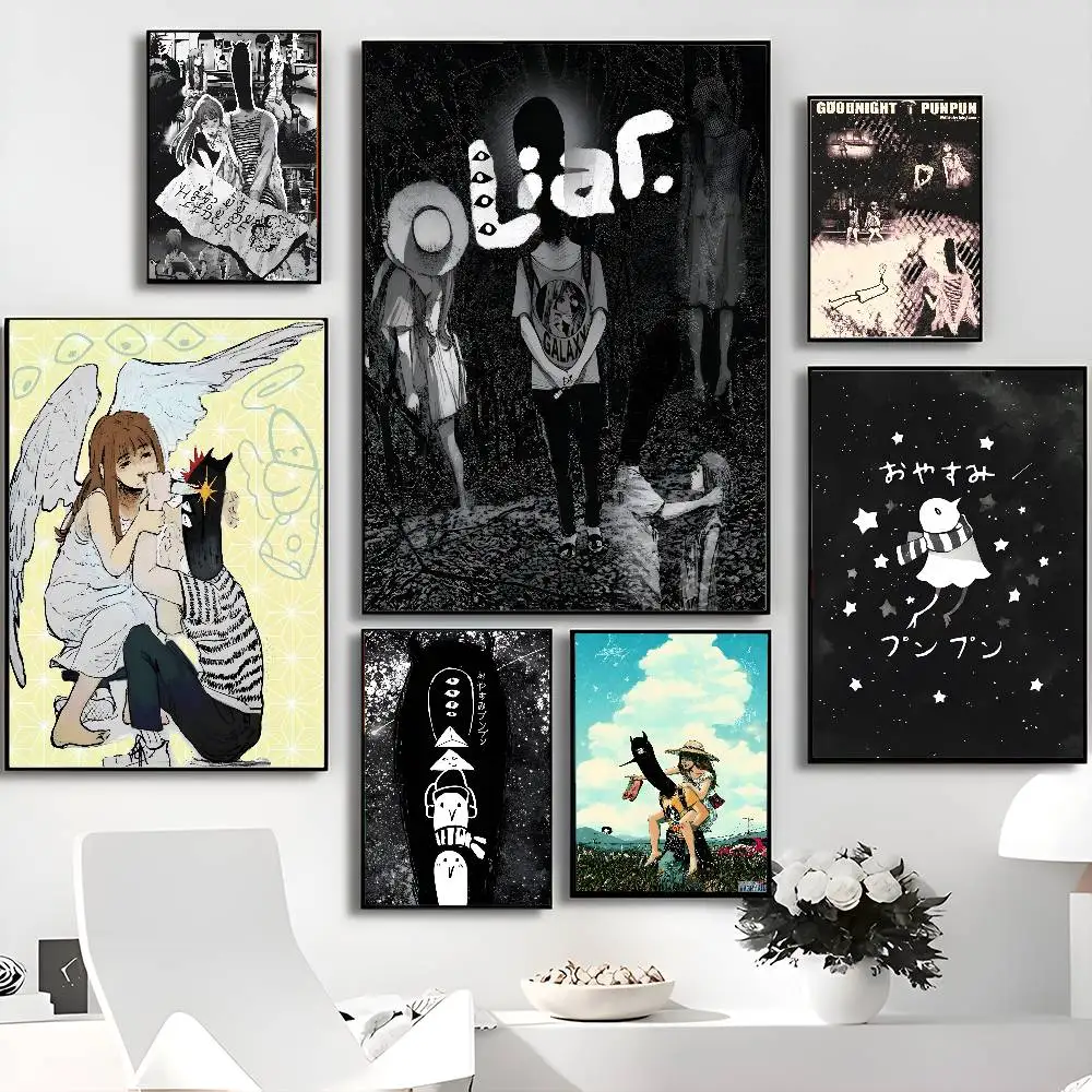 G-Goodnight-Punpun Raw-Youth Classic Vintage Posters HD Quality Wall Art Retro Posters for Home Room Wall Decor