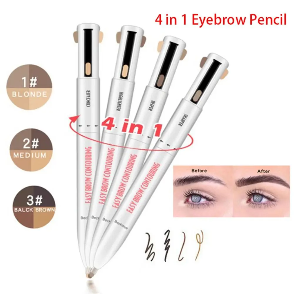 

Women Makeup Tool Eyebrow Brush Eyeliner Pen Female Eye Brow Tint Eyebrow Enhancer 4 In 1 Eyebrow Pencil Permanent Tattoo Pen