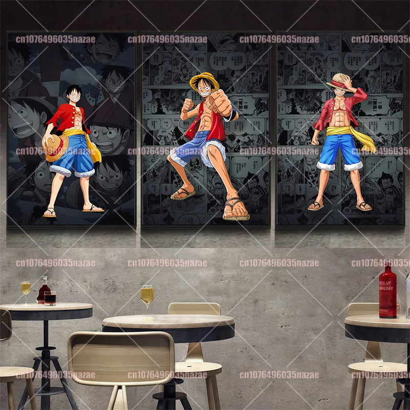 Classic Anime One Piece Nami Luffy Zoro HD Printed Poster E-sports Bar Living Room Room Wall Aesthetic Art Decorative Painting
