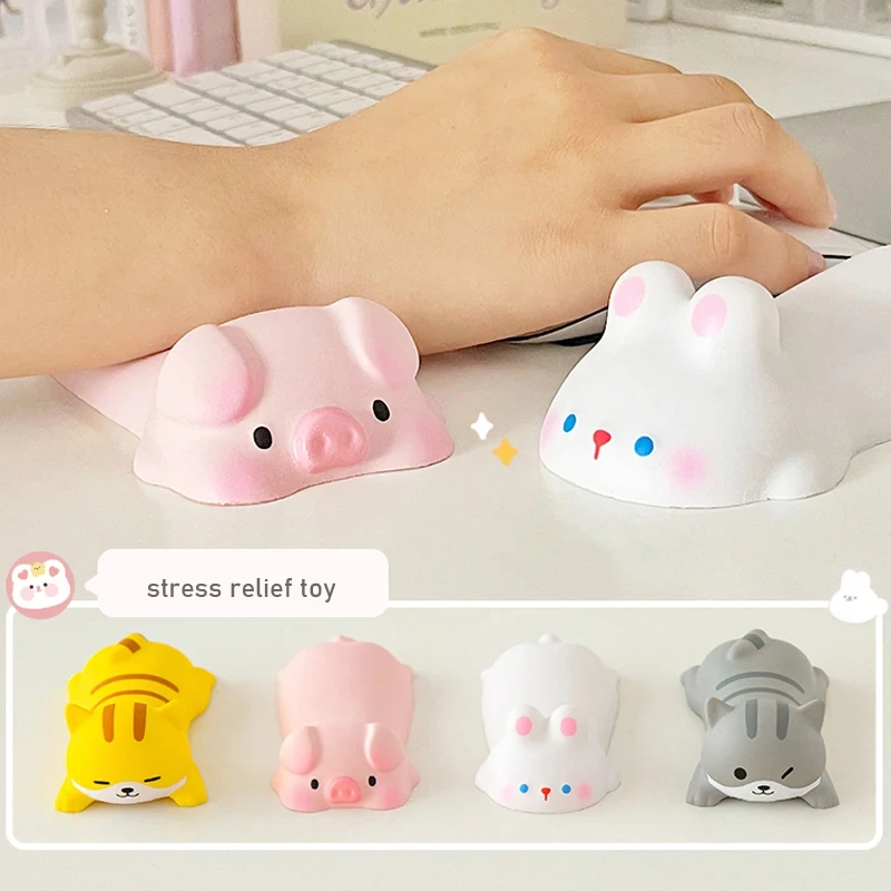 Cute Wrist Rest Support for Mouse Pad Computer Laptop Arm Rest for Desk Ergonomic Slow Rising Squishy Toy Desktop Ornament