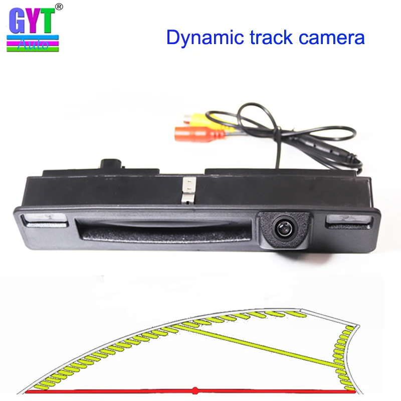 Dynamic Trajectory Tracking car Rear view Backup Reverse Parking Camera for Ford Focus 2015 2016 2017 Trunk Handle