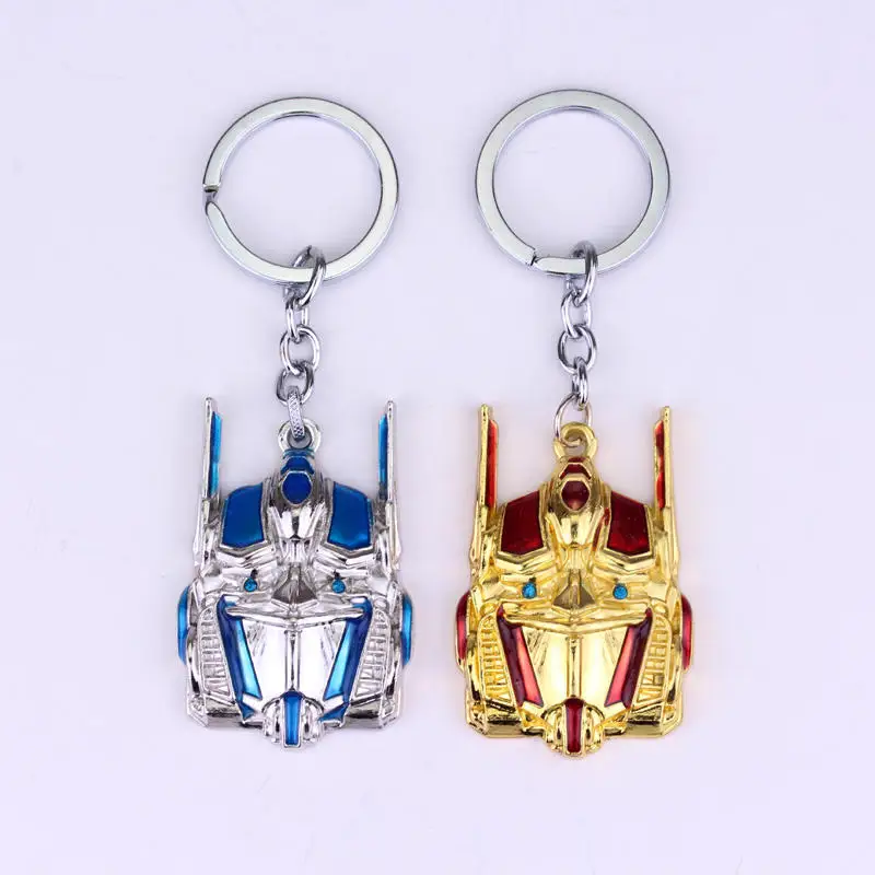 Transformers Optimus Prime Cartoon Anime Metal Keychain Pendant Bag Pendant Car Key Accessories Holiday Gift