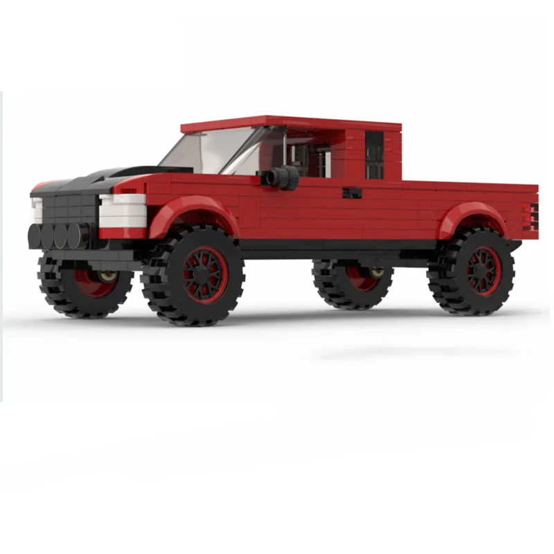 City Car Model MOC Building Bricks F-150 Custom Pickup Truck Modular Technology Children Holiday Gifts Assemble Toys Suit