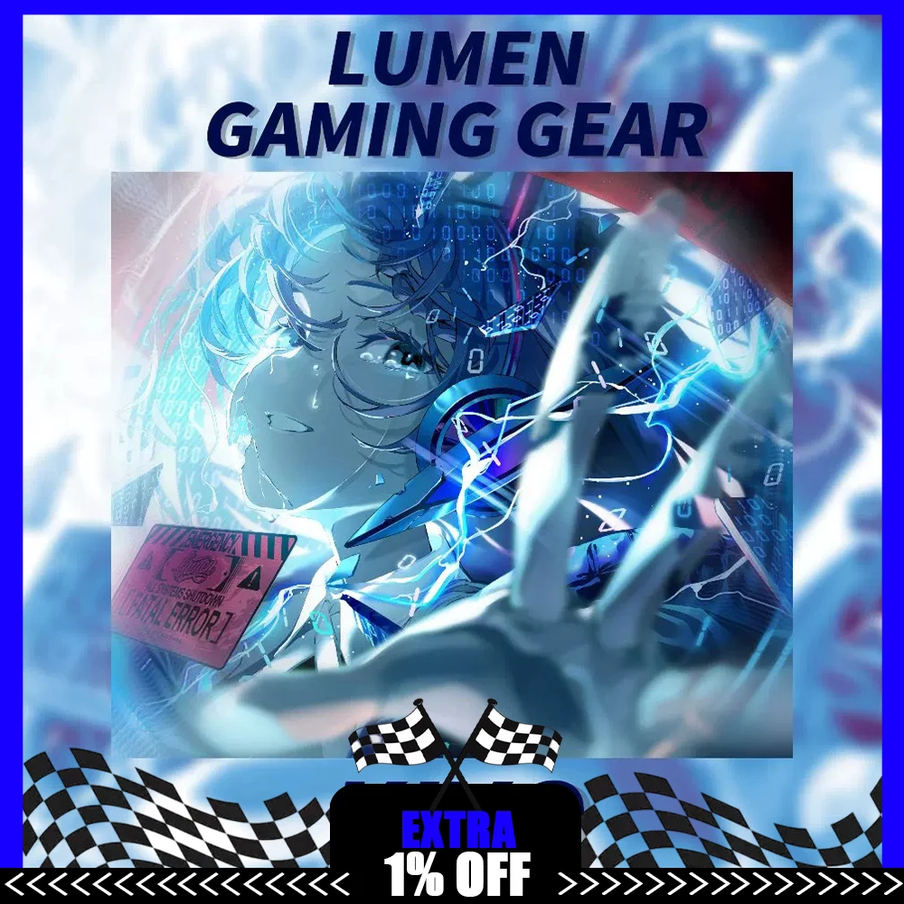 PAN Esports LUMEN KIYO Glass Gaming Mousepad FPS Both Speed And Smooth Mouse Pad For VALORANT TTK CSGO PC Accessories For Gifts