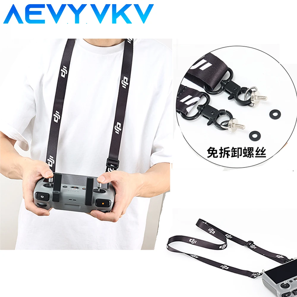 Remote Controller Lanyard NeckStrap w Fixed Clip Hook for DJI MINI 2/Mini 3 4 Pro/Air 2S/Mavic 3 DJI RC 2 N2 Drone Accessor