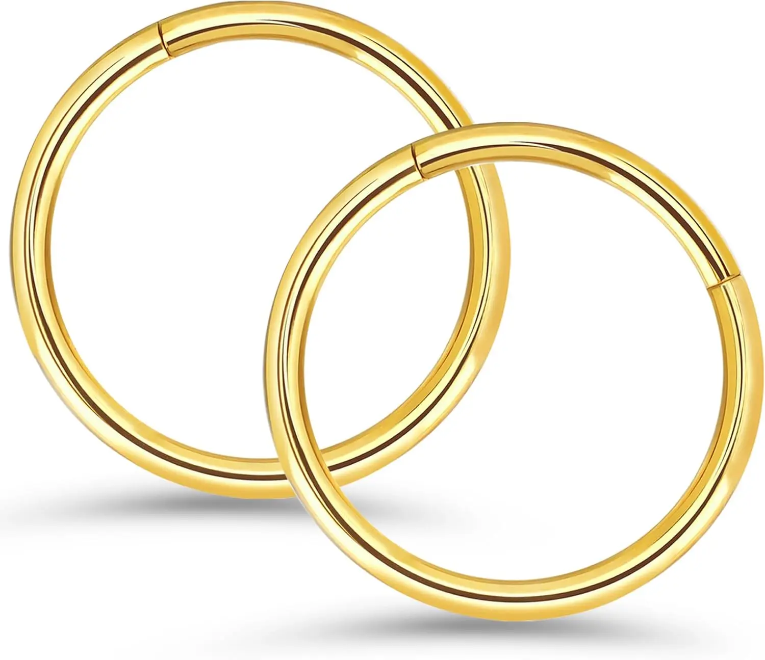 6er-Set Edelstahl Nasenring Körperclip Hoop für Damen und Herren Knorpel Piercing Segment Nasenring Septum Clicker Lippen- und Ohrring