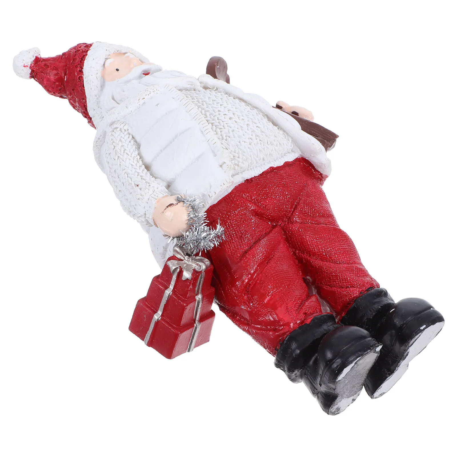 

Santa Claus Statue: Handcrafted Resin Christmas Decoration with Festive Tree for Indoor Holiday Display - Living Room Office