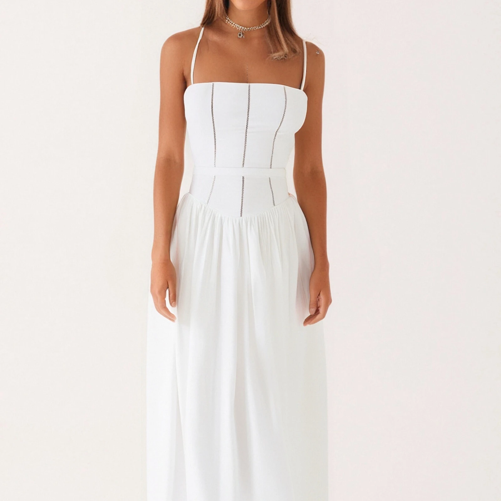 ผู้หญิงฤดูร้อนยาวชุดเดรสแขนกุดดอกไม้พิมพ์ชุดสำหรับชายหาดวันหยุดปาร์ตี้สวมใส่สตรีทแวร์