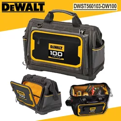 DEWALT Open Mouth Tote Tool Bag Multi-Pockets Storage for Small Part With Adjustable Shoulder Strap Tool Storag DWST560103-DW100