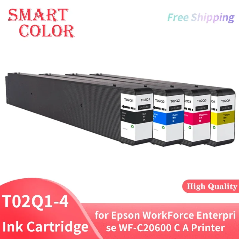 T02Q1 T02Q2 T02Q3 T02Q4 Premium Inkjet Pigment Ink Cartridge for Epson WorkForce Enterprise WF-C20600 WF-C20600A WF-C20600C