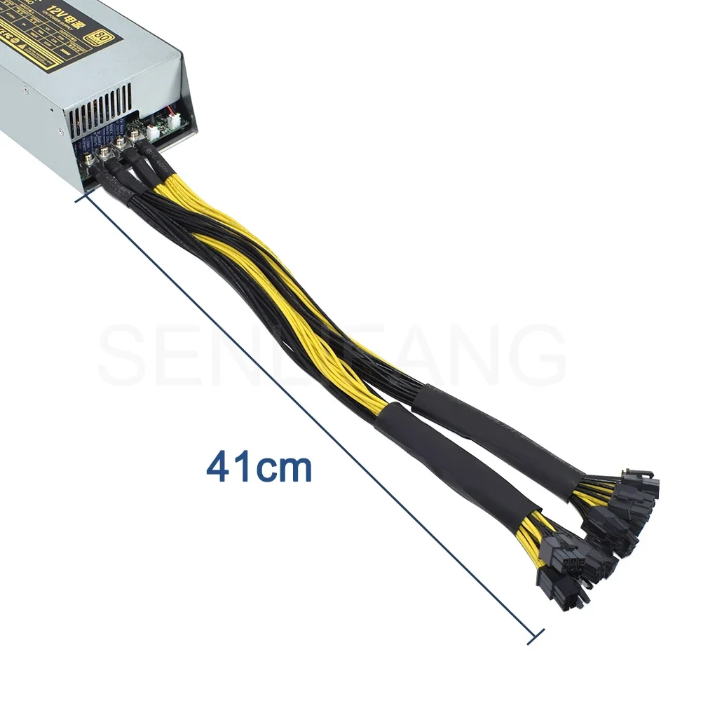 Imagem -06 - Senlifang-dispositivo de Fonte de Alimentação de Mineração Bitcoin Btc Antminer s7 s9 2u Canal Único 2000w Psu Etc Rvn Eficiência 10x6pin