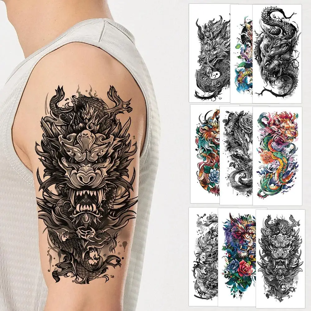 

1 PC Temporary Fake Tattoo Water Transfer Sticker Cool FalseTattoo Body Art Paster Long Lasting Stickers Waterproof Pasters
