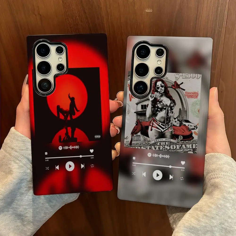 

S-Sexyy R-Red чехол для телефона Samsung S25 Film Shell Luxury GalaxyS24Ultra 23plus S22 21 A56 36 26 16, двухслойный чехол