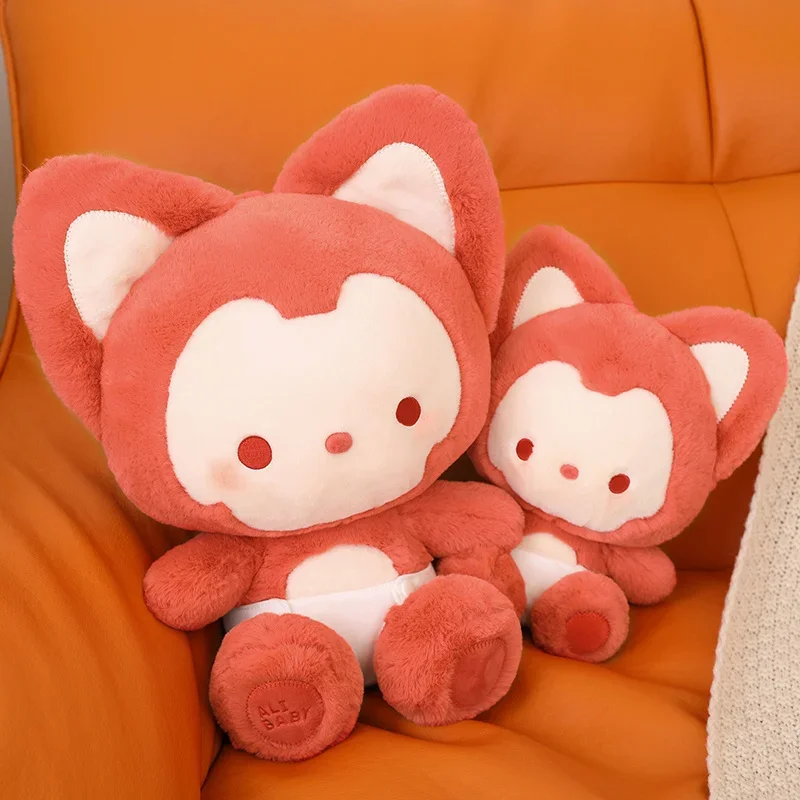 Bellissimo cartone animato abbagliante volpe rossa bambola di peluche soffice morbido farcito carino animale di simulazione anime piccolo foxe peluche giocattoli arredamento della camera