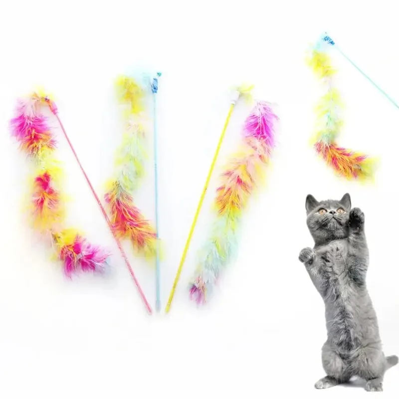 Pet Toys Vibrant Feather Entertaining Fairy Wand Cross Border Animal Accessories Wholesale Price