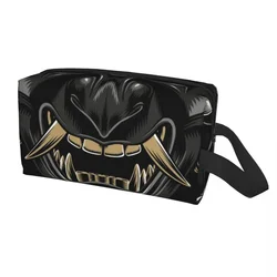 Oni Japan Samurai Demon Borsa per cosmetici da viaggio per donna Fantasma di Tsushima Articoli da toeletta Organizzatore per trucco Lady Beauty Storage Dopp Kit