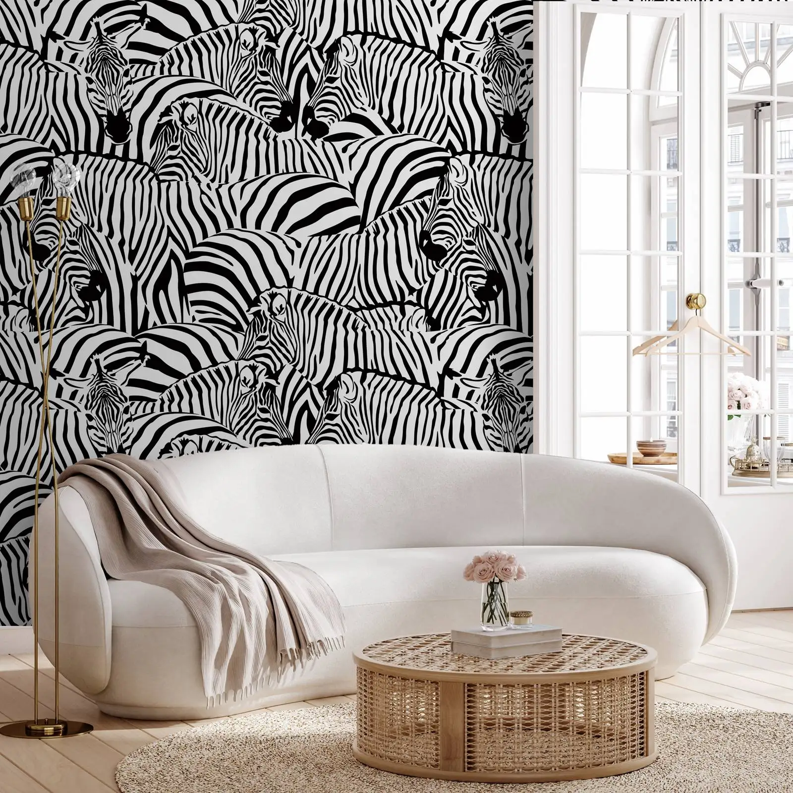 

Самоклеящиеся обои с изображением зебры, черно-белые обои с изображением животных для домашнего декора или обычные непастные бумаги