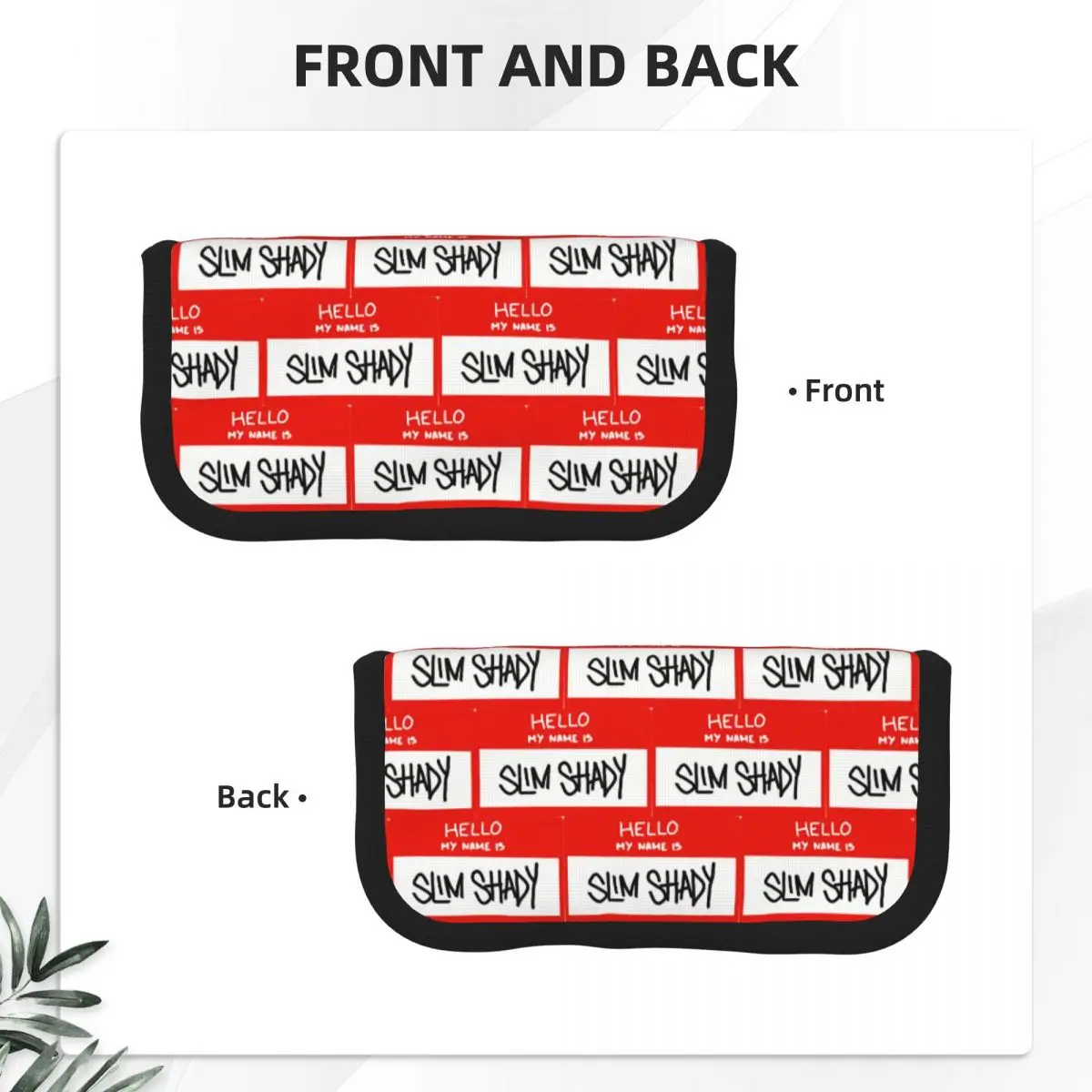 Hello My Name Is Slim Shady Eminem Pencil Cases for Student Gifts Pen Box Pencil Bag Pencil Pouch Storage Stationery Supplies