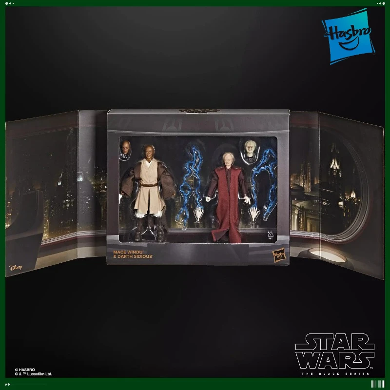 

NEW Hasbro Star Wars 6-Inch SDCC Limited Mace Windu Emperor Palpatine Showdown Set Action Toy Figures Hobby Collectibles