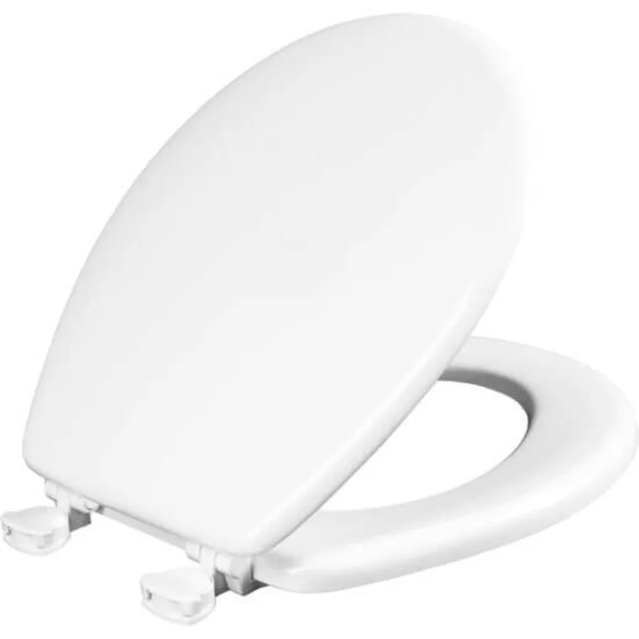 

Круглое эмалированное деревянное сиденье для унитаза белого цвета с петлей EasyClean для жилых и коммерческих ванных комнат Прочный и гигиенический Des