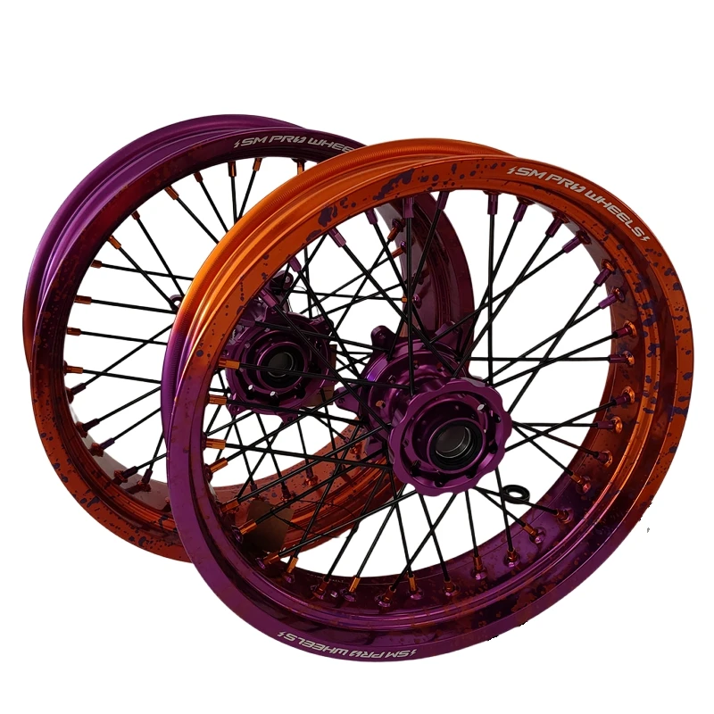 Performance 173.5 175.0 Supermoto Wheels for [Model] CNC Aluminum Alloy Rims Hub Kit Off-Road Dirt Bike Spare Parts
