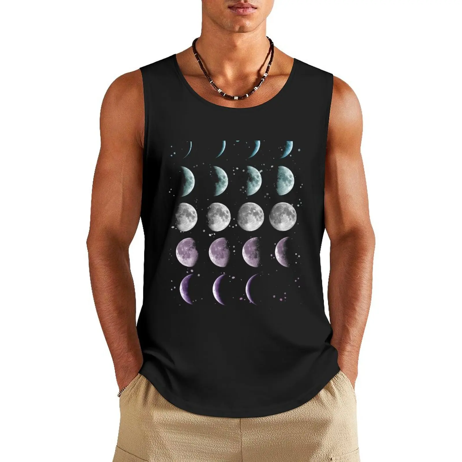 

Moon Phase Tank Top bodybuilding man summer clothes men 2024 Gym T-shirts for men