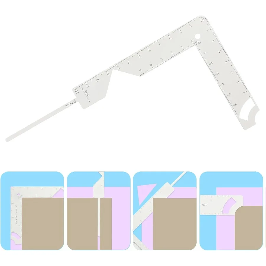 5in1 دليل غلاف الكتاب ومجموعة التثبيت أداة DIY لصنع الأغطية Jourls Aums المخططين التقويمات الأبيض 1