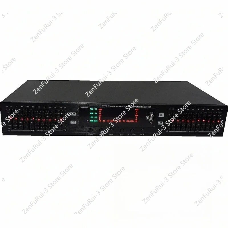 

EQ-898BT EQ-665BT HIFI Digital HD Stereo Preamplifier Equalizer Built-In USB Bluetooth Home Stage Equalizer Dual 10 Segments220V