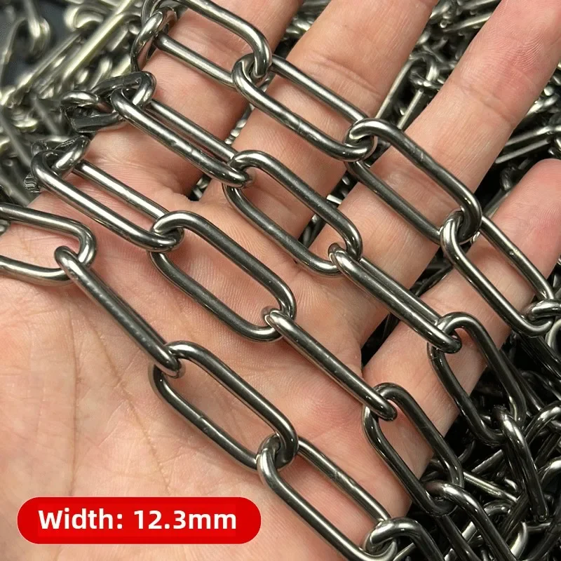 Durable Pure Titanium Welded Industrial Chain Outdoor Lightweight NO Rust Pet Lock Dog Chain Non-Slip Strip Drying Clothes Chain
