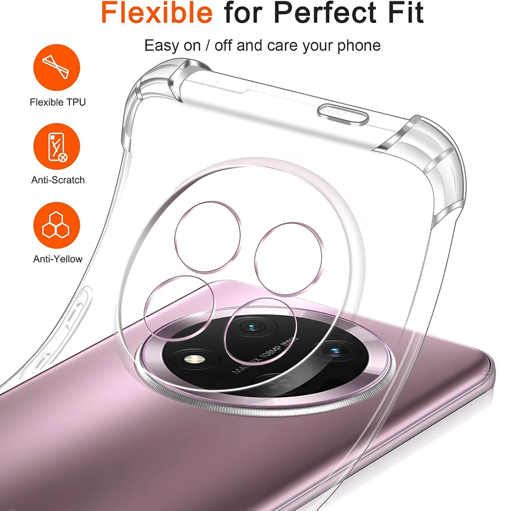 Shockproof Silicone Soft Case For Huawei Honor Magic7 Magic6 Magic5 Magic4 Lite Pro Ultimate Thin Clear Cover For Magic 7 6 5 4